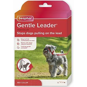 Beaphar | Gentle Leader | Halsband voor kleine honden | Stopt met trekken aan de lijn | Trainingshulp met onmiddellijk effect | Onderschreven door gedragristen | Rood x 1