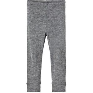 NAME IT Jongens NMMWANG Wool Rib LONGJOHN XXIII Leggings, Dark Grey Melange, 92, dark grey melange, 92 cm