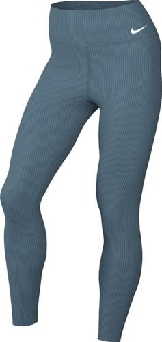 Nike - Zenvy Rib - Legging - Blauw - 7/8 met Hoge Taille