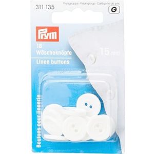 Prym - Prym Linnen Plastic Wit (15 mm) knoppen - 1 Stuk