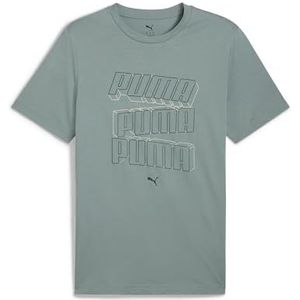 PUMA - ESS LOGO LAB HOG TEE - T-shirt - Groen - Voor Heren