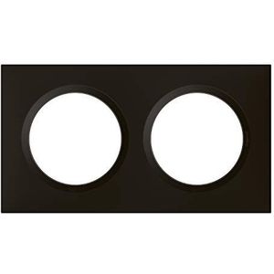LEGRAND - Vierkante Dooxie plaat - Afdekplaat voor Dooxie stopcontacten en schakelaars - Gemaakt in Frankrijk - 2 Posten - Zwart Fluweel