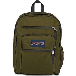 JanSport Big Student, Grote Rugzak, 56 L, 43 x 33 x 25 cm, 15in laptop compartment, Army Green