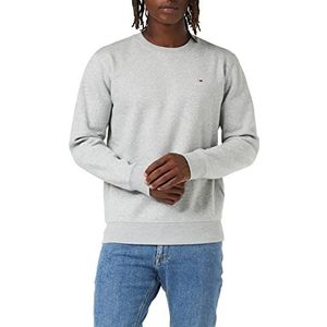 Tommy Jeans TJM Regular Sweatshirt voor heren zonder capuchon, Lt Grijs Htr, XXS