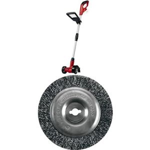 Einhell Accu Voegenreiniger GC-CC 18 Li-Solo Power X-Change (18 V, 1200 min-1, borsteldiameter 10 cm, incl. staal- en nylonborstel,zonder accu en lader) & Einh Ersatzbuerste Stahl GC-EG 1410 | 3424100