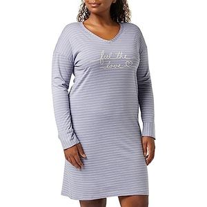 Triumph NDK LSL 10 CO/MD Nachthemd, voor dames, lichtgrijs melange, maat 38