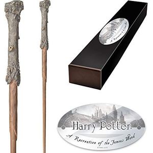 The Noble Collection - Harry Potter Character Wand - 14in (35.5cm) Harry Potter Wand With Name Tag - Harry Potter Film Set Movie Props Wands