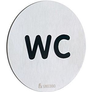 Smedbo""Xtra"" wc-bord, geborsteld roestvrij staal
