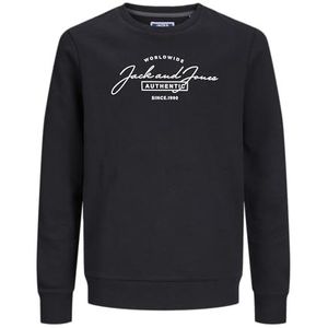 JACK&JONES JUNIOR JJFERRIS Sweat Crew Neck MNI, zwart/print: groot, 98 cm