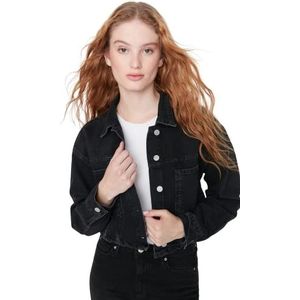TRENDYOL Jacket - Black - Regular, Schwarz, M