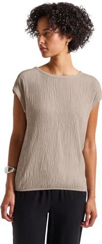 Street One Dames Blouse shirt met tape details in Beige, in size: 34