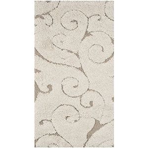 Safavieh Shaggy tapijt, SG455, geweven polypropyleen, crème/beige, 60 x 120 cm