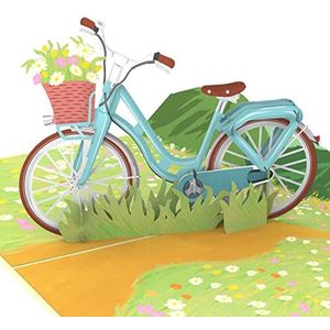 papercrush® Pop-upkaart fiets met bloemen - 3D verjaardagskaart voor vrouw en vriendin, felicitatie voor verjaardag of Moederdag voor fietsers, cadeaubon voor fietstocht, geldcadeau voor fietshelm