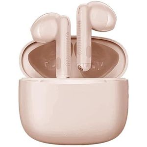 Vention ELF E03 NBHP0 Bluetooth hoofdtelefoon in roze inclusief oplaadbox en biedt tot 6 uur speeltijd, perfect voor muziekgenot met stijl en comfort.