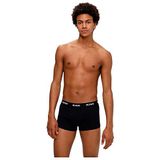 HUGO Trunk Triplet Pack boxershorts voor heren, verpakking van drie stuks, stretchkatoen met logo's op de tailleband, New - Black1, XS