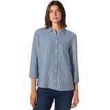 Cecil Dames Gestreepte seersucker blouse in Blauw, Gr: L