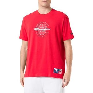 Champion Legacy Modern Basket - S/S Crewneck T-shirt, rood, XXL heren SS24, Rood, XXL