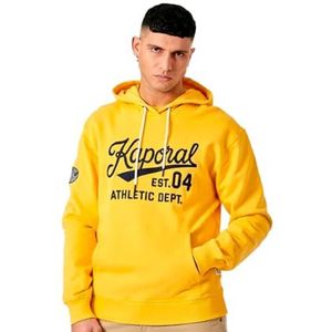 Kaporal, Sweatshirt, model Boris, heren, geel, M; regular fit, lange mouwen, kraag met capuchon, Geel, M