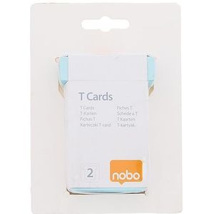 Nobo Kaartbord accessoires T-kaarten in blisterverpakking, grootte 2, 100 stuks, blauw