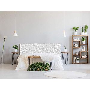 Oedim Hoofdeinde voor bed, PVC, bedrukt, wit, 135 x 60 cm, verkrijgbaar in verschillende maten, licht, elegant, robuust en economisch.