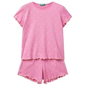 United Colors of Benetton Pig(T-shirt + short) 33ON0P08A pyjamaset, meerkleurig, 90 meisjes, Veelkleurig., 90 cm