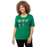 Ulla Popken Shirt 'Blütenzauber'  groen / pink / wit