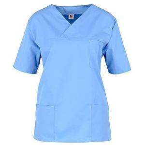 beb Basic Uniseks kimono korte mouwen 65% polyester 35% katoen dames heren, lichtblauw, M