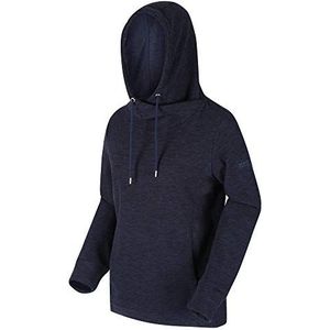 Regatta KIZMIT II dames sweatshirt met capuchon van zachte fleece met strepenpatroon, marineblauw/zwart, 42