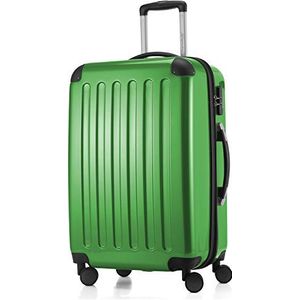 HAUPTSTADTKOFFER - Alex - koffer met harde schaal, trolley, reiskoffer, 4 dubbele wielen, uitbreiding, groen, 65 cm Koffer, koffer