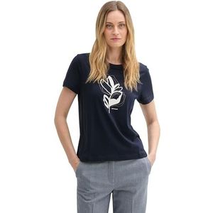 TOM TAILOR T-shirt voor dames, 10876 - True Navy Blauw, M