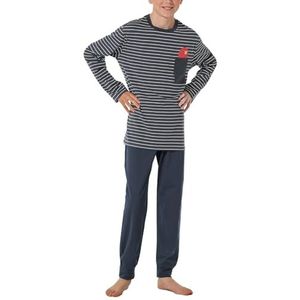 Schiesser Jongens Pyjama Lange Pyjamaset, Graphit_182648, 152, grafiet 182648, 152 cm