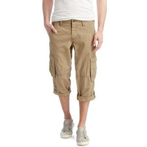 ESPRIT heren shorts 7/8 lengte, Beige (Flax Beige 187), 38