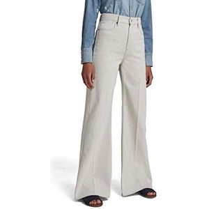 G-STAR RAW Brede Been jeans met ultrahoge taille voor dames, beige (ecru C777-159), 28W x 32L