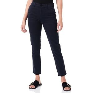 Chino Broek - Dark Blue - Katoen - Riemlussen, Steekzakken, Ritssluiting
