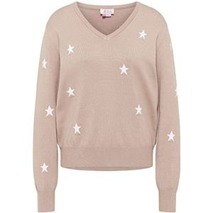 SIDONA Dames gebreide trui 19019332-SI01, beige wolwit, XS/S, Beige wolwit, XS/S