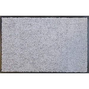 oKu-Tex Eco-Clean Deurmat, vuilvangmat, zilver/grijs, gerecycled rubber, voor binnen, entree, voordeur, trappenhuis, hal, antislip, 60 x 90 cm