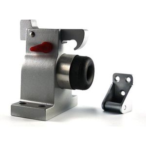 Lienbacher TS-83030 Deurstopper, grijs, massief aluminium gietijzer, vloermontage, met vergrendeling
