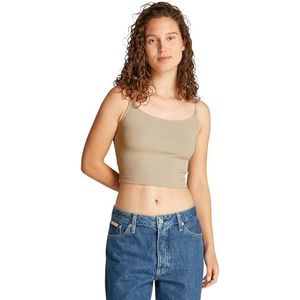 CK JEANS Dames LOGO ELASTIC STRAPPY TOP J20J225312, Grijs (Witte Peper), XL, Grijs (witte peper), XL