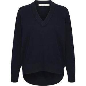 InWear Fosteriw trui met V-hals voor dames, Marine Blauw, L