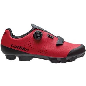 CATLIKE 7200600021 - Fietsschoenen Kompact'o X MTB/XC Maat 44 maximaal comfort met ATOP-systeem voor heren en dames, sluiting met klittenband kleur Rood