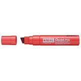 Pentel Pen N50XL-B permanente marker, aluminium behuizing, rood