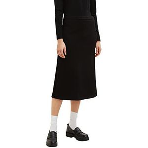 TOM TAILOR Dames Rok in velours look 1034491, 14482 - Deep Black, 40