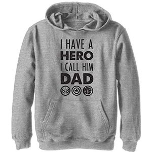 Marvel Unisex Kinderen Hero Dad Hoodie, Sportief Heather, L, Sportief Heather, L