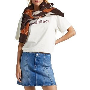 Pepe Jeans Connie Sweatshirt voor dames, Wit (Mousse), XL