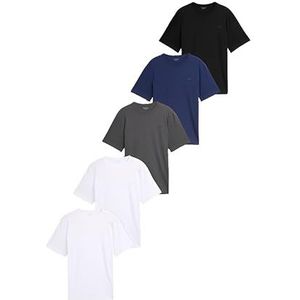 TOM TAILOR - Enziaan - T-shirt - Donkergrijs - 5 Pack