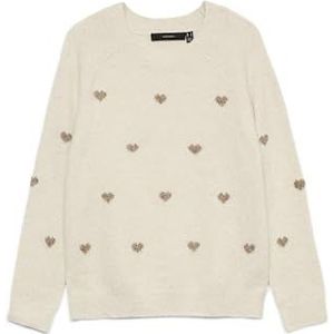 Vero Moda - Vmdoffy Intarsia - Trui - Crème - Dames