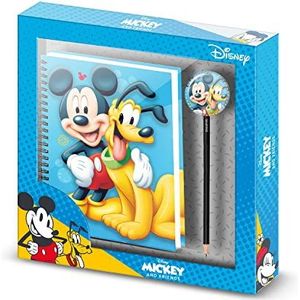 karactermania Mickey Mouse Pluto-geschenkdoos met notitieboekje en modepotlood, blauw