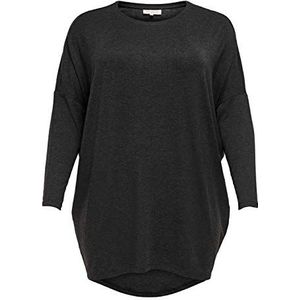 ONLY Carmakoma Carma L/S Long Top Noos T-shirt voor dames, zwart, 54 NL