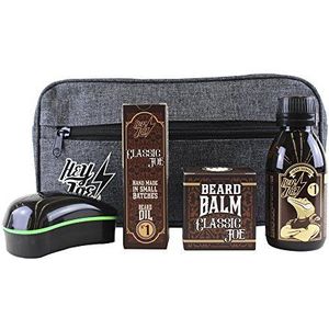 HEY JOE - Bearded Survival KIT Deluxe nr. 1 | Baardverzorgingsset inclusief olie, balsem, shampoo, baardborstel en geschenkzakje