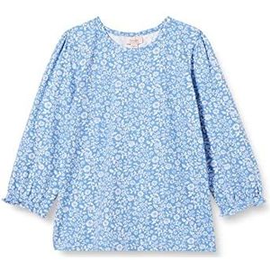 Noa Noa miniature Mini Flourish Org Jersey T-shirt voor meisjes, Print blauw., 10 Jaar
